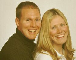Aaron and Debbie together smiling