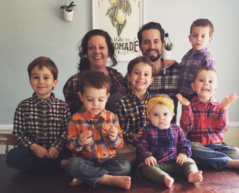 Proud former Christian singles now married and surrounded by lots of children