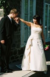 Kissing the bride's hand