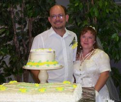 Very happy Texas Christian singles no longer single as they pose on their wedding day