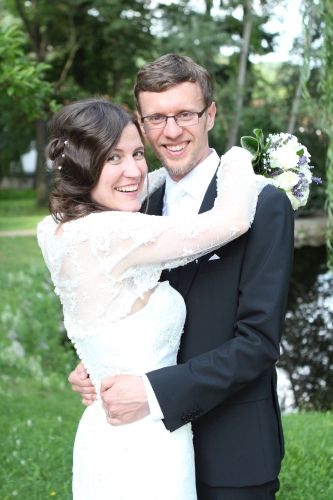Christian newlyweds embarrassed after being caught kissing