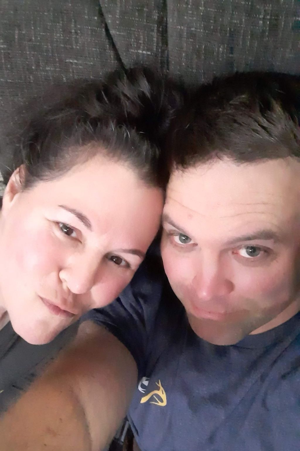 A Christian couple take a selfie to celebrate 15 years of marriage