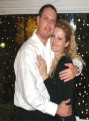 Spanish Christian hugs his beautiful Albanian wife
