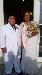 Caribbean Christians stand proudly together after marrying