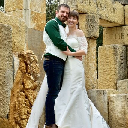 Beautiful young Christian couple smiling