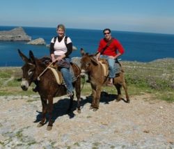Former California Christian singles on horseback