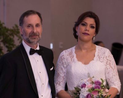 Newly Wedded Couple looking satisfied after ceremony